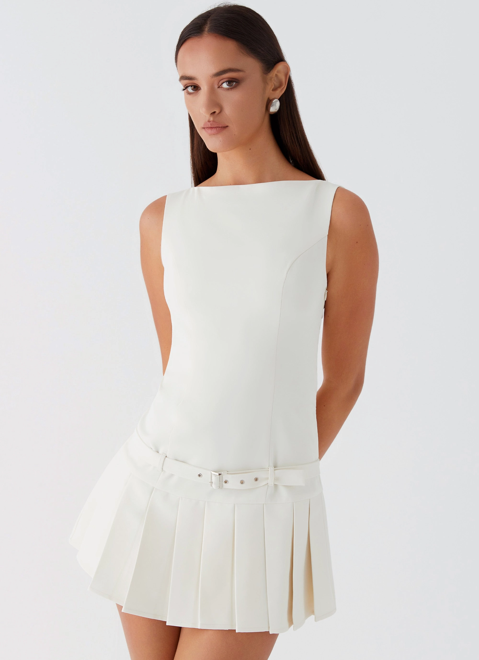 Romantic Style Perfect Layer No More Excuses Belt Mini Dress - Ivory