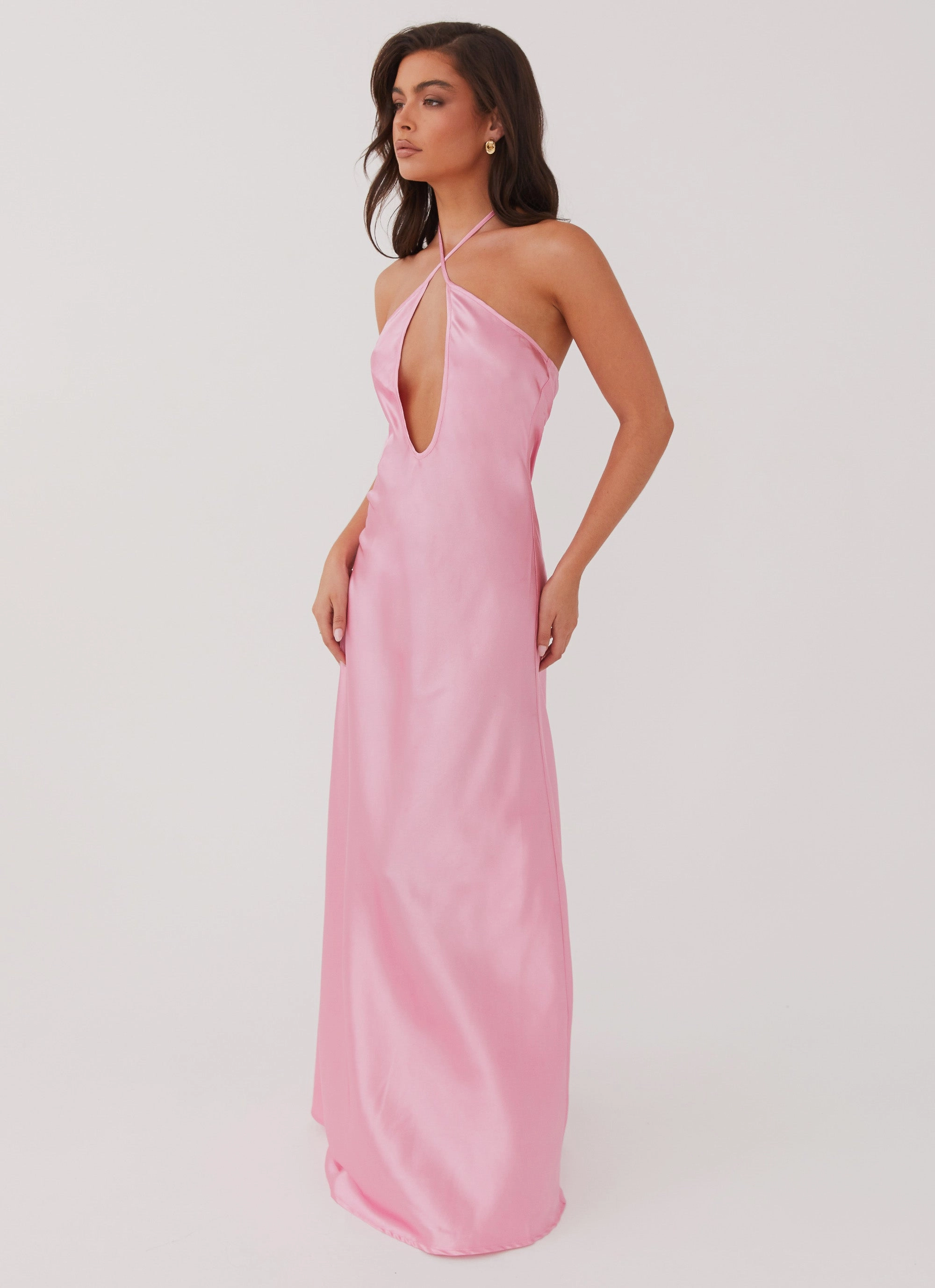 Basic Fashion Casual Days Noir Symphony Maxi Dress - Pink