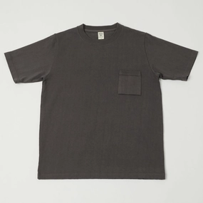 Flexible stretch Soft Stretch Fit Jackman Dotsume Pocket T-Shirt - Gunmetal