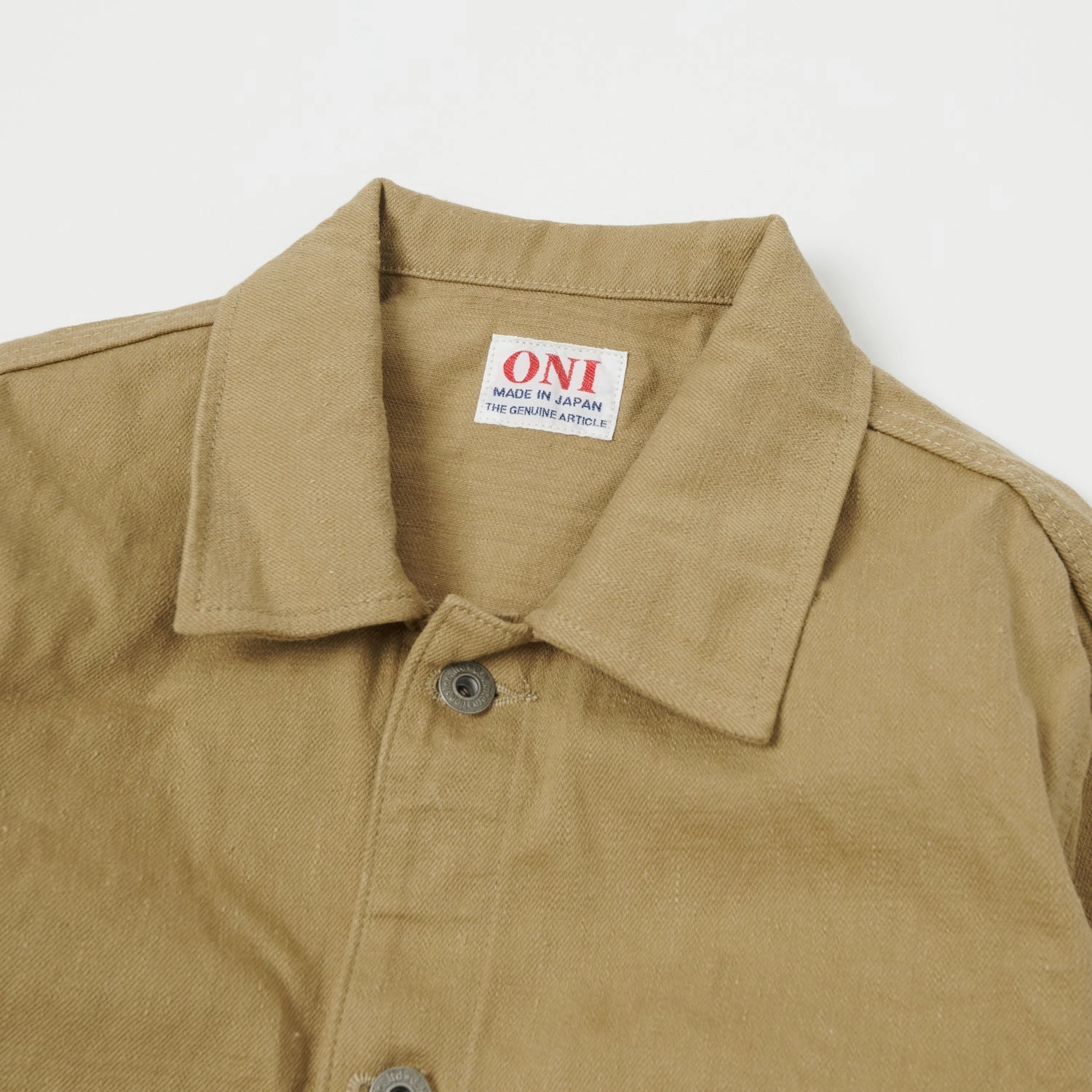 ONI Denim 03501-KHBESF Sulfur Coverall Jacket - Khaki Beige Multi Pocket System