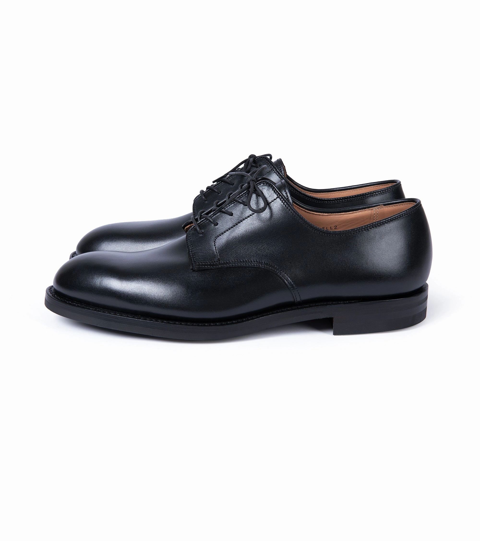 Stitched Seams Neutral Accent Crockett & Jones for Trunk Cornell II Derby Shoe: Black Leather