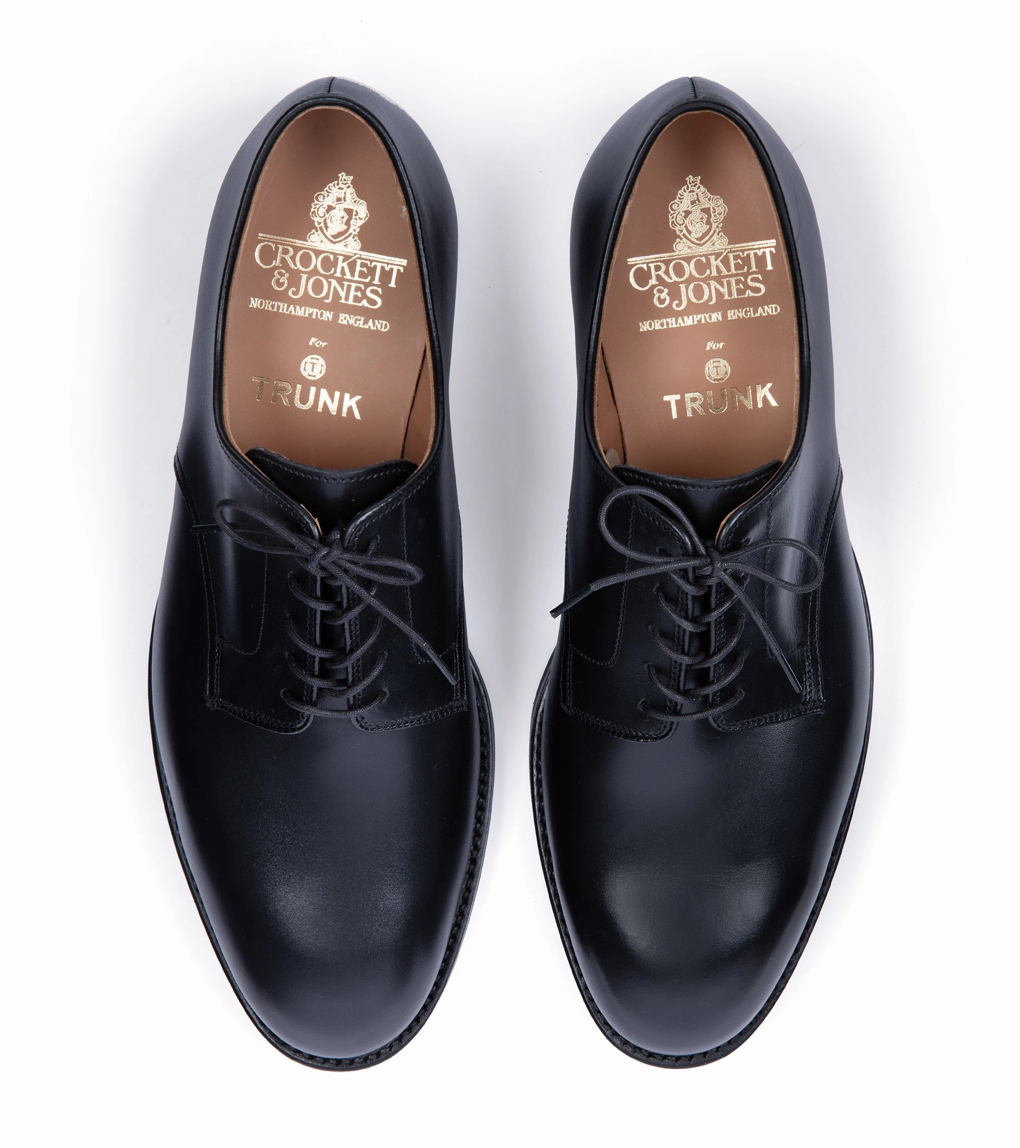 Icon Shade Crockett & Jones for Trunk Cornell II Derby Shoe: Black Leather