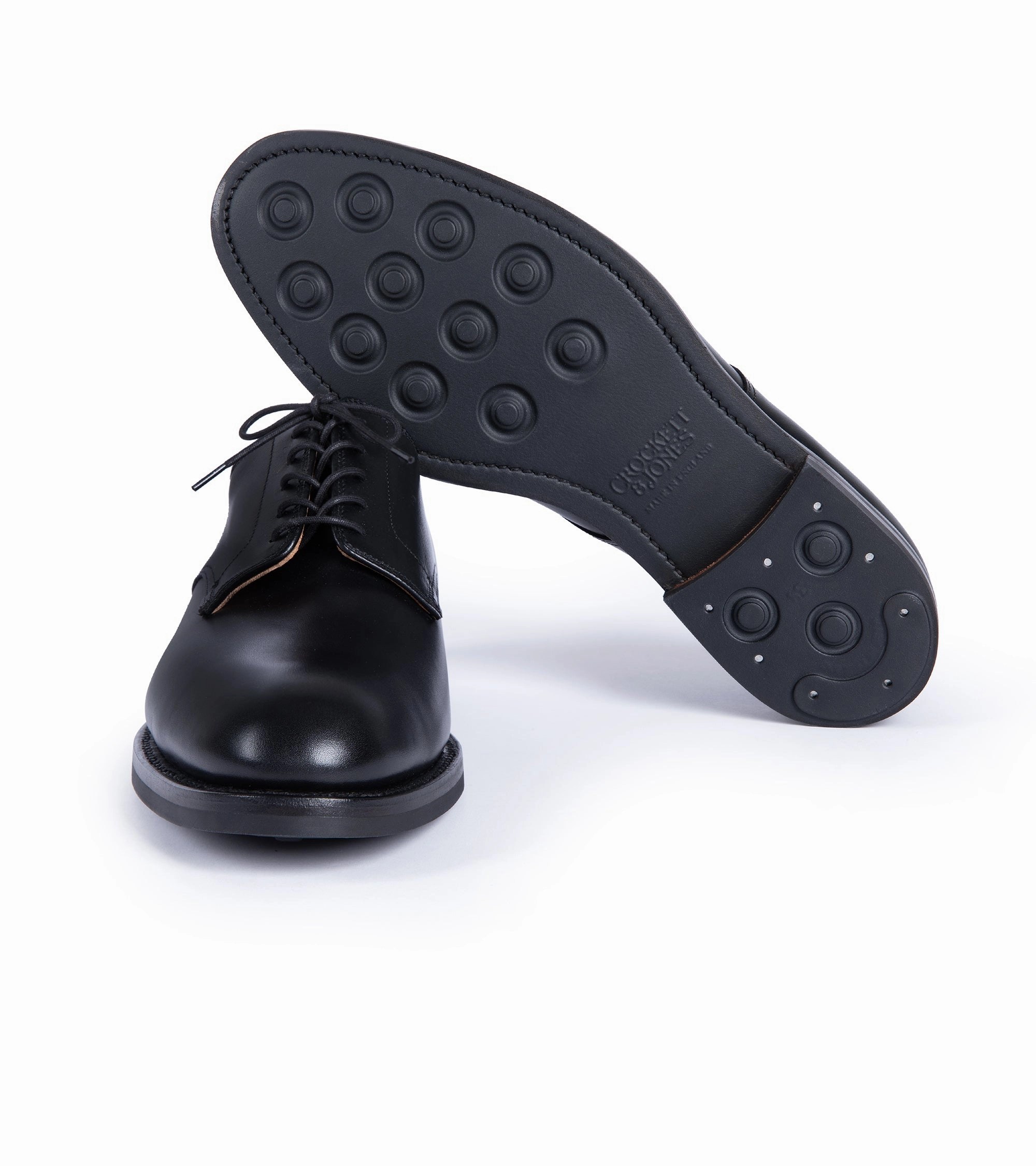 Rich Tone Crockett & Jones for Trunk Cornell II Derby Shoe: Black Leather