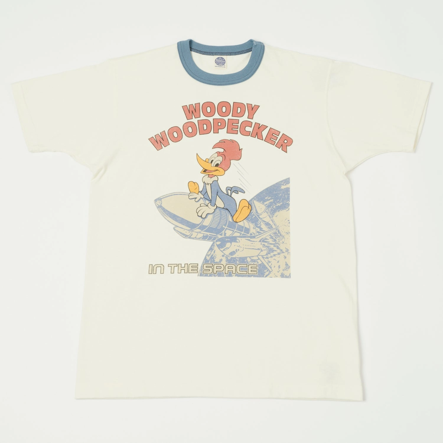 TOYS McCOY Woody Woodpecker 'In Space' Ringer Tee - White Chic Design