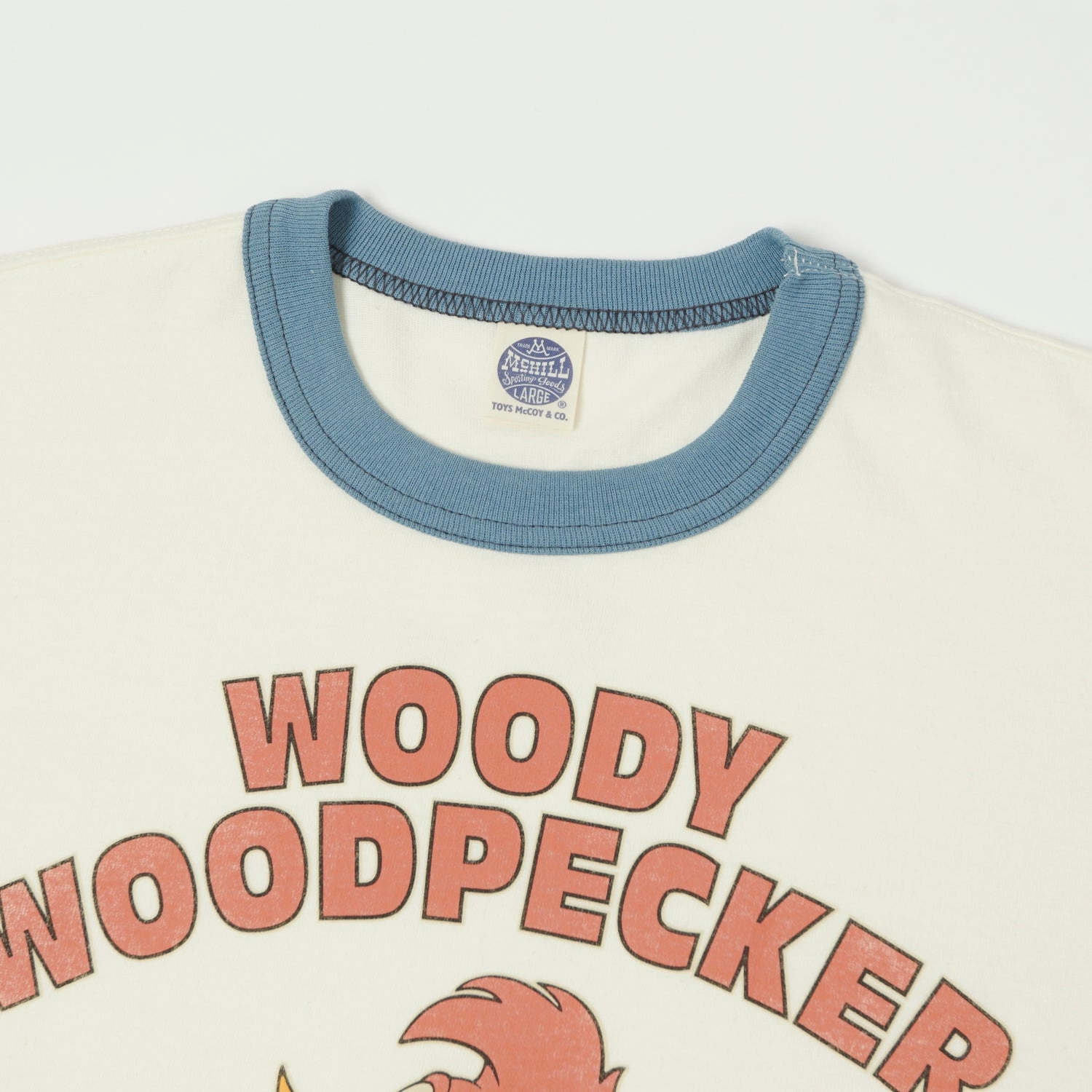 TOYS McCOY Woody Woodpecker 'In Space' Ringer Tee - White Chic Fashion Casual Layers