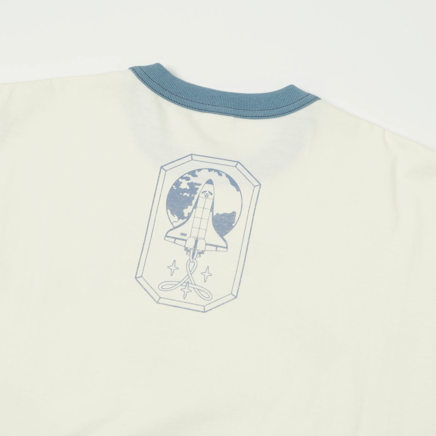 TOYS McCOY Woody Woodpecker 'In Space' Ringer Tee - White Cozy Comfort Fit