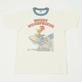 TOYS McCOY Woody Woodpecker 'In Space' Ringer Tee - White Chic Design