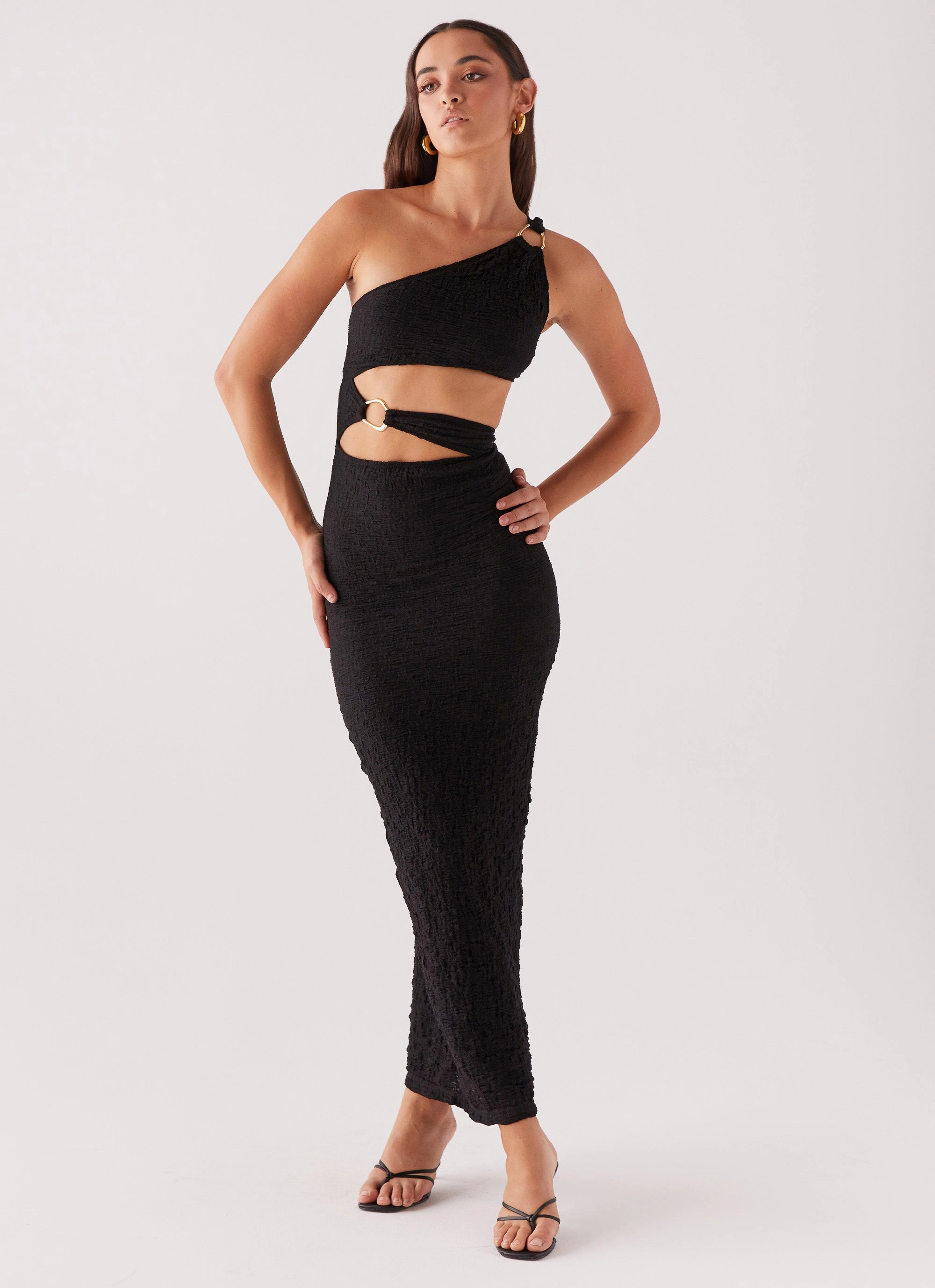 Retro Detail North Haven Maxi Dress - Black