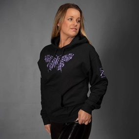 Women's 2A Butterfly Hoodie - Black group wear workout wear