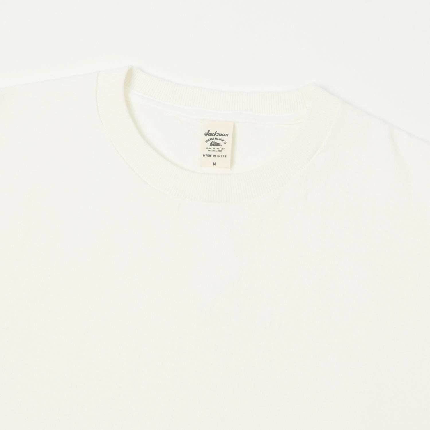 Jackman Dotsume T-Shirt - Off White Essential Clothing Regular fit normality