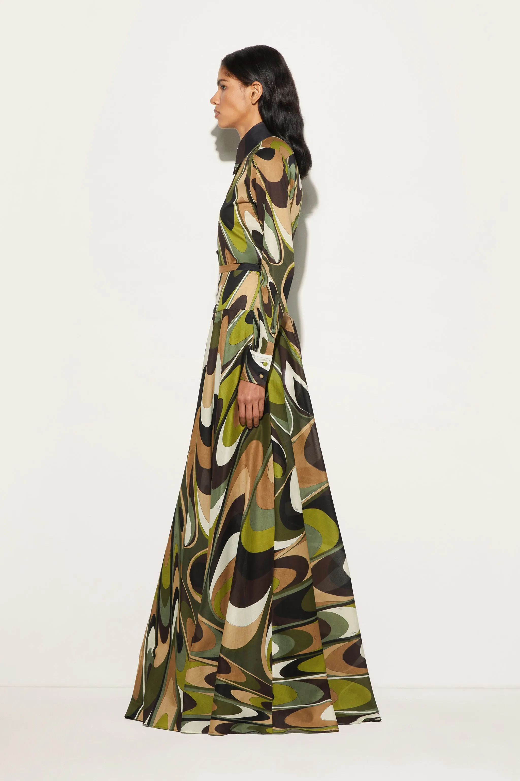 Onde Print Cotton Shirt Versatile Layering Piece