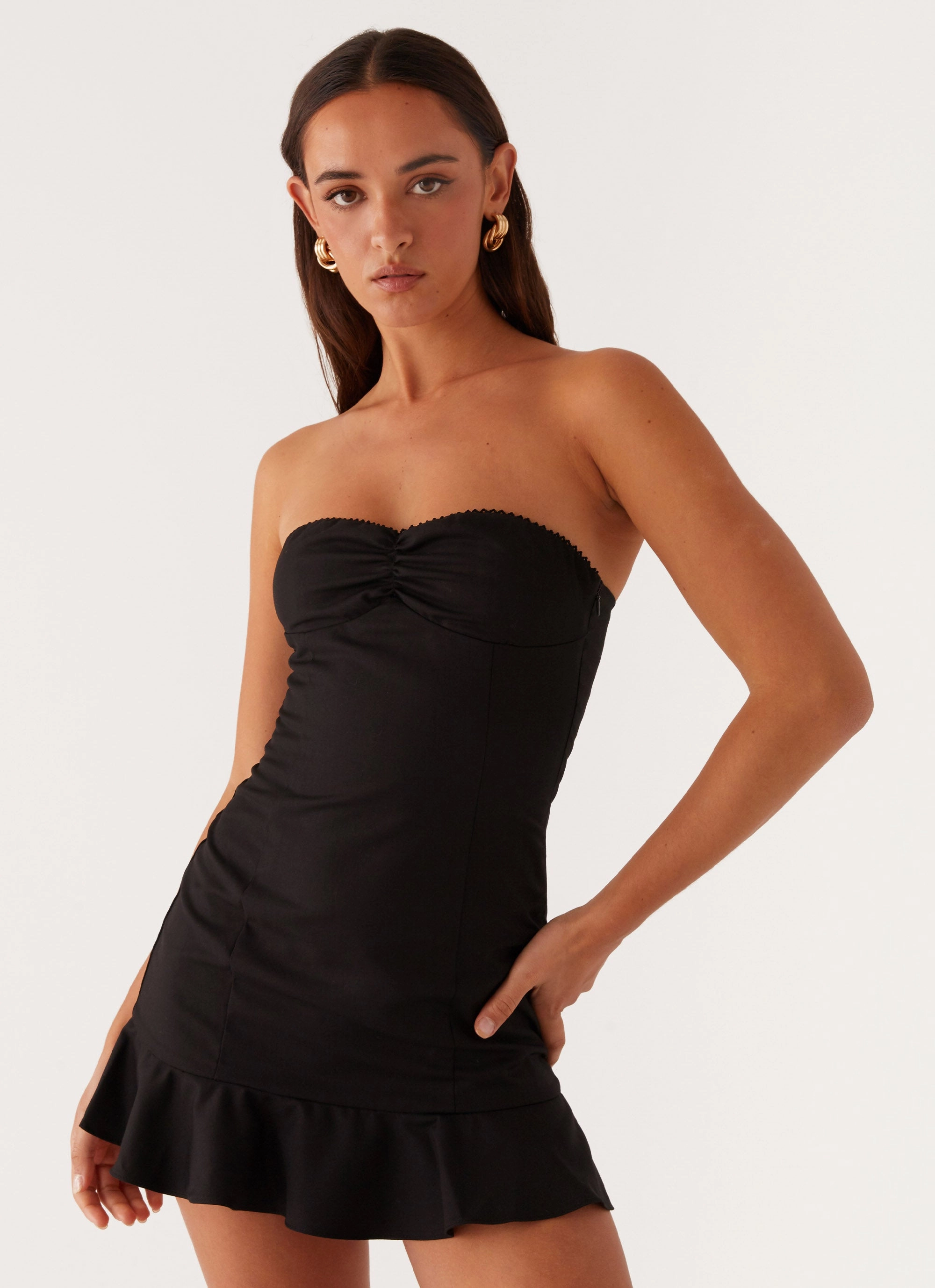 Delmi Bustier Mini Dress - Black Perfect Style
