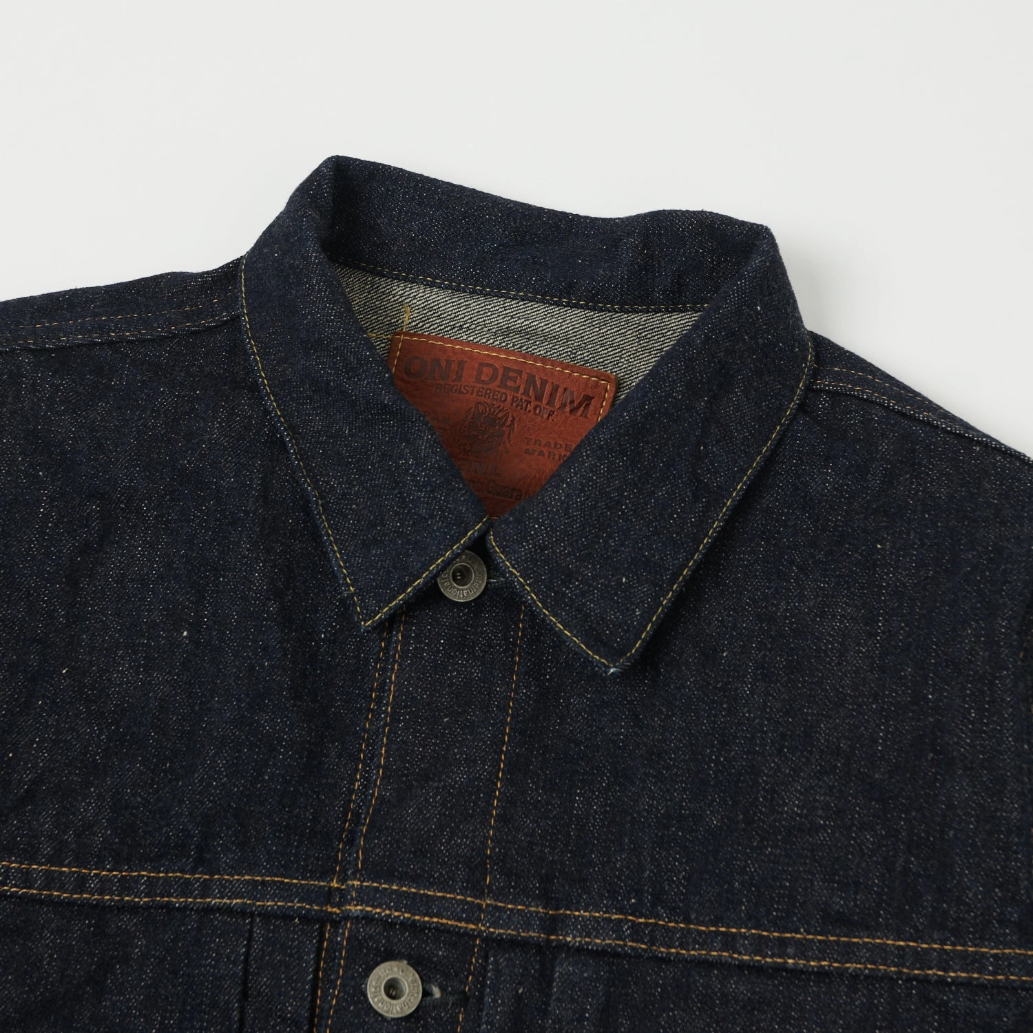 ONI Denim 01507-NI 16.5oz Natural Indigo Type-I Denim Jacket - One Wash Layer Ready Ventilation Panels