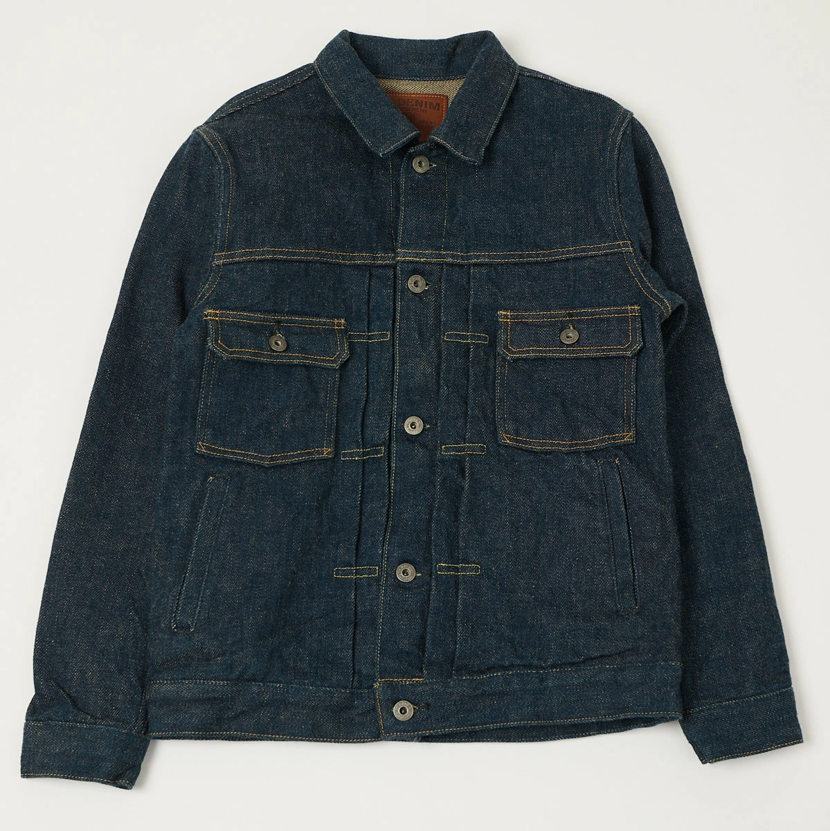 Collaborate AntiStatic Lining ONI Denim 02516PZR-BEG 'Beige Weft' Type II Denim Jacket - One Wash