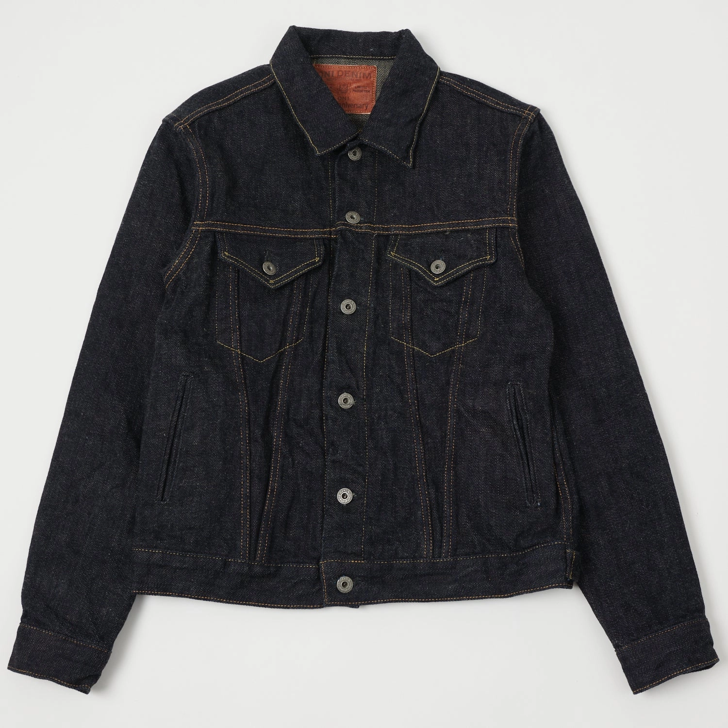 Slim Fit Cut ONI Denim 02527P 20th Anniversary Blue Cast Type III Denim Jacket - Rinsed