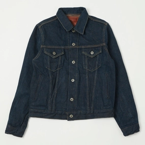 ONI Denim 02527P-KAKBR 'Secret Denim Kikishibu Brown' Type III Pocket Denim Jacket - Rinsed Casual Smart