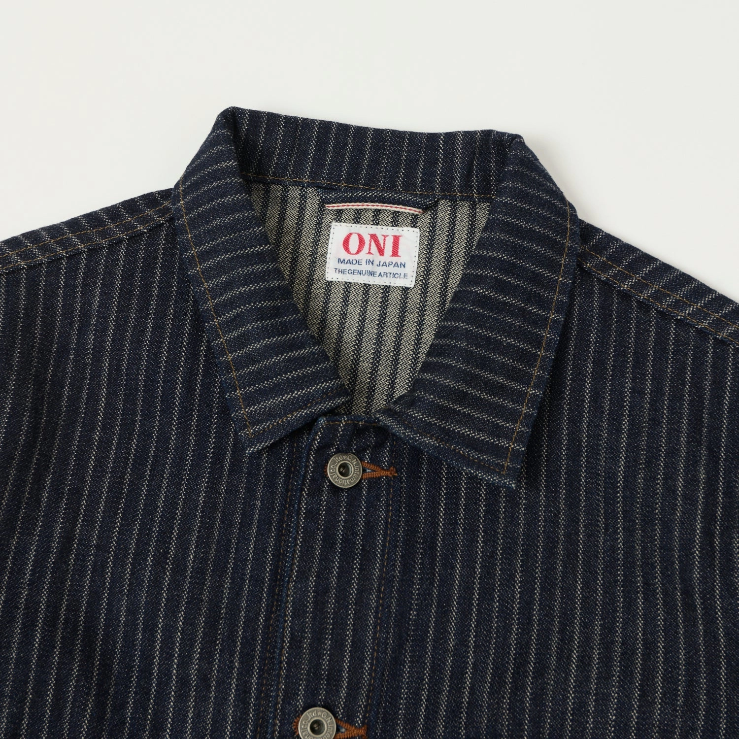 Meditation nylon ONI Denim 03501-HJS 12oz Drop Needle Coverall Jacket - One Wash