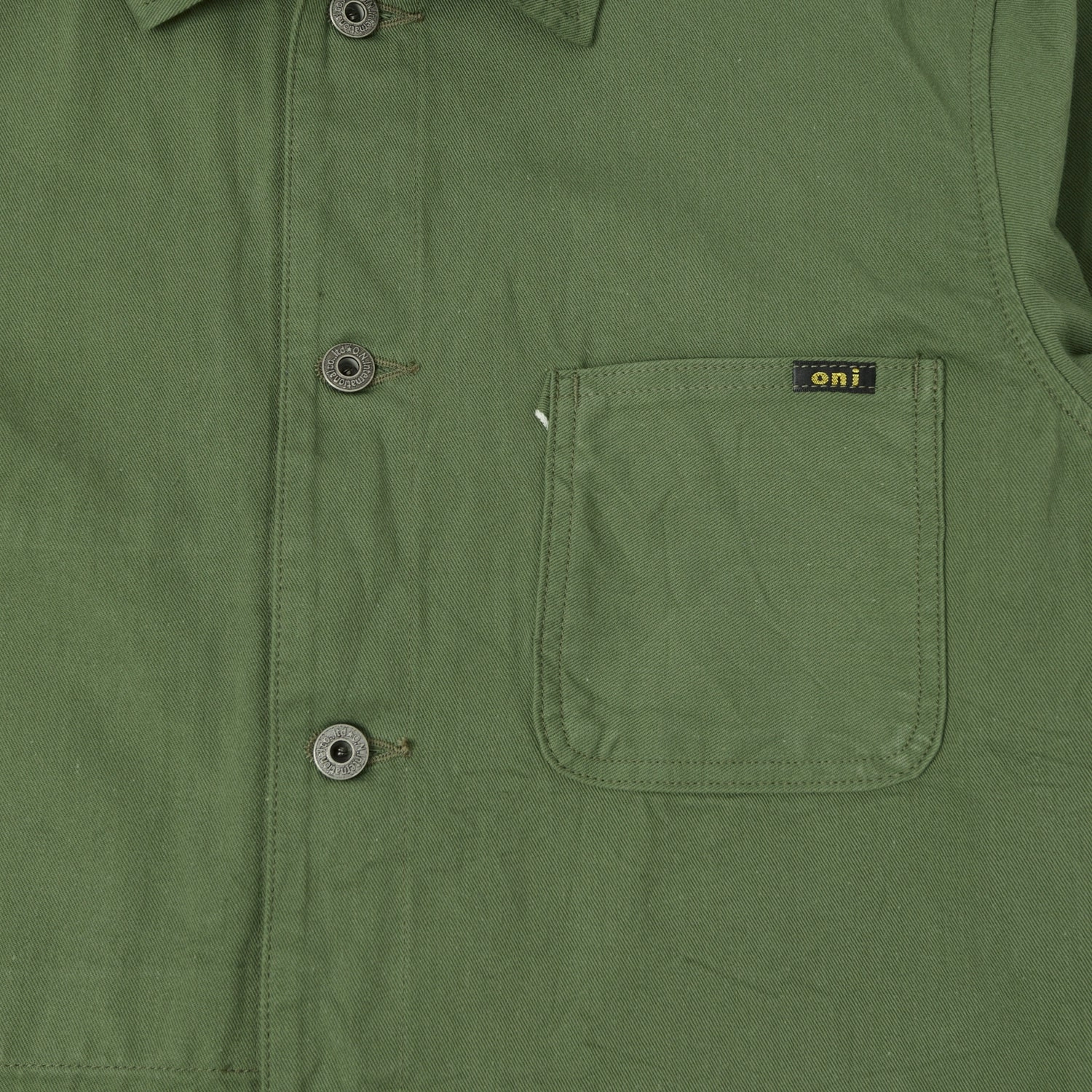 ONI Denim 03501-SVC-LOL Coverall Jacket - Light Olive Fray Resistant Finish Performance Use