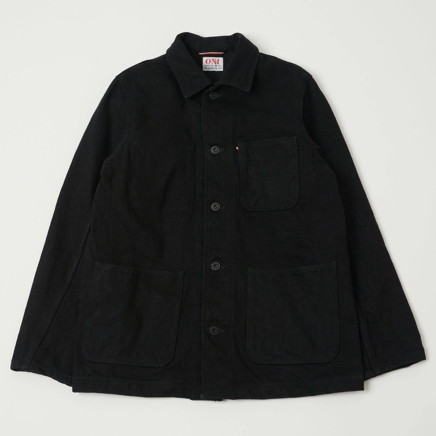 ONI Denim 03502ZR-BKBK 'Secret Denim' Coverall Jacket - Rinsed - Black Sleek Jacket suitable for casual gatherings