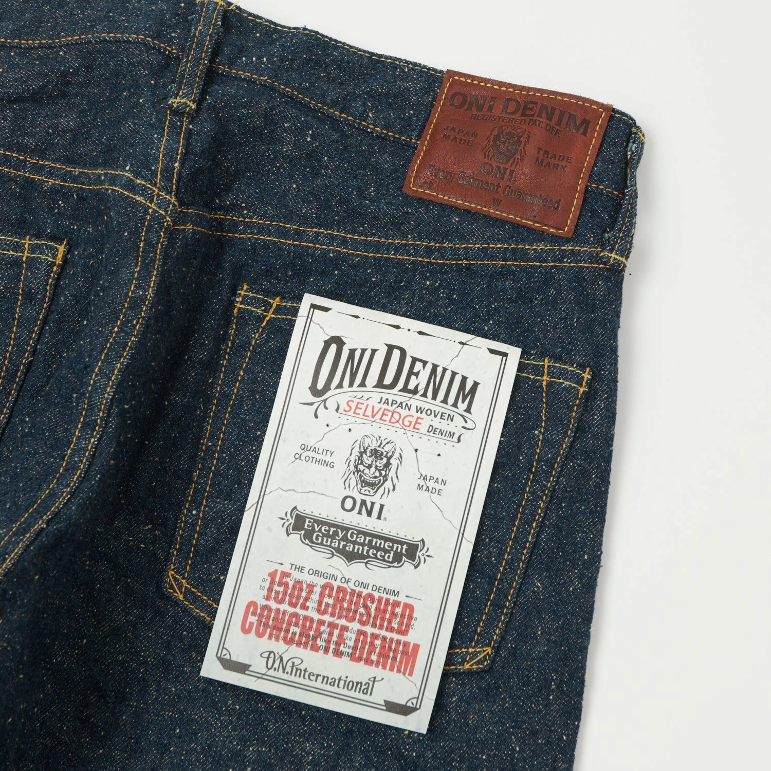 ONI Denim 622-CCD 'Crushed Concrete Denim' 15oz Regular Tapered Jean - One Wash Style Simplicity