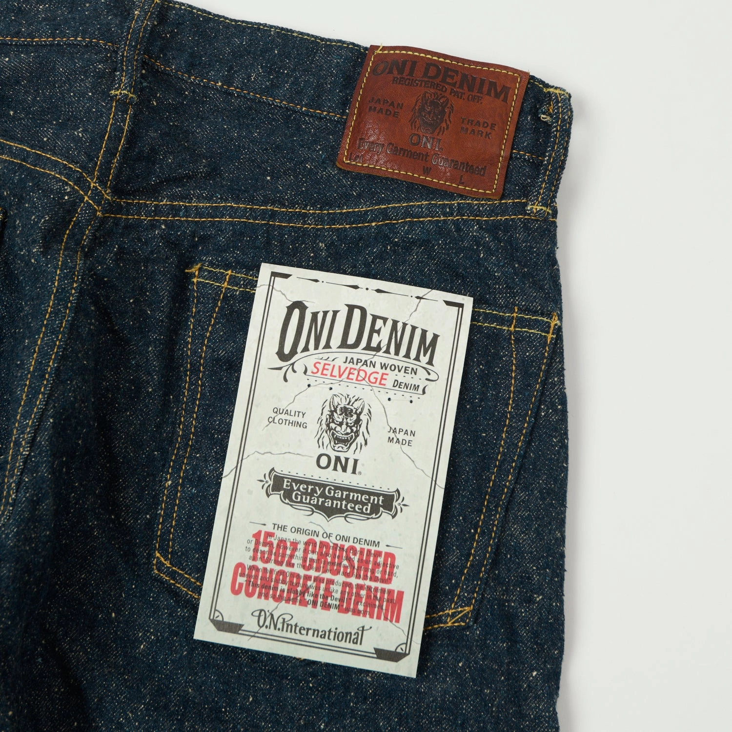 Comfort Stretch Weave ONI Denim 622-CCD Kabuki 'Crushed Concrete Denim' 15oz Regular Tapered Jean - One Wash
