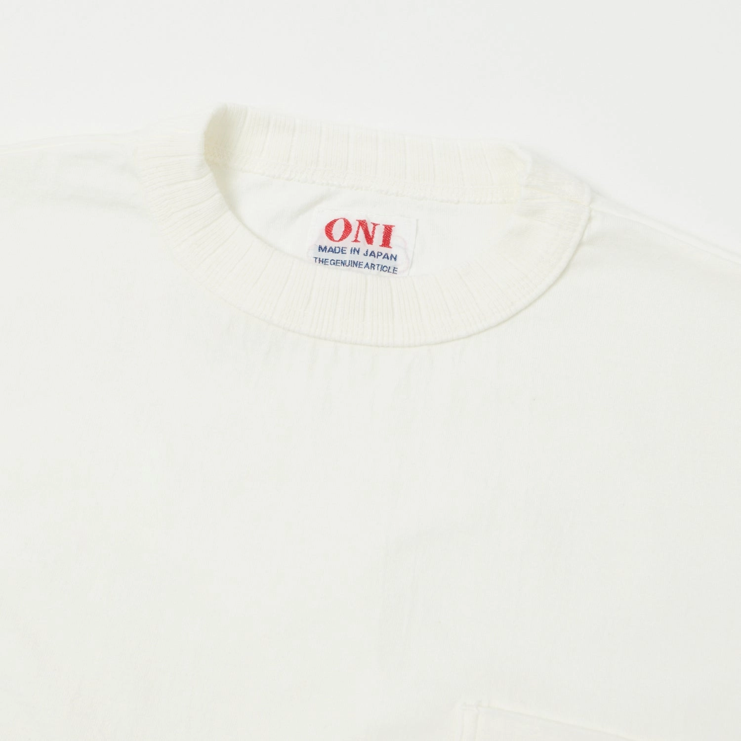 Comfortable Piece Drip Dry Fabric ONI Denim Vintage Pocket Tee - Off White
