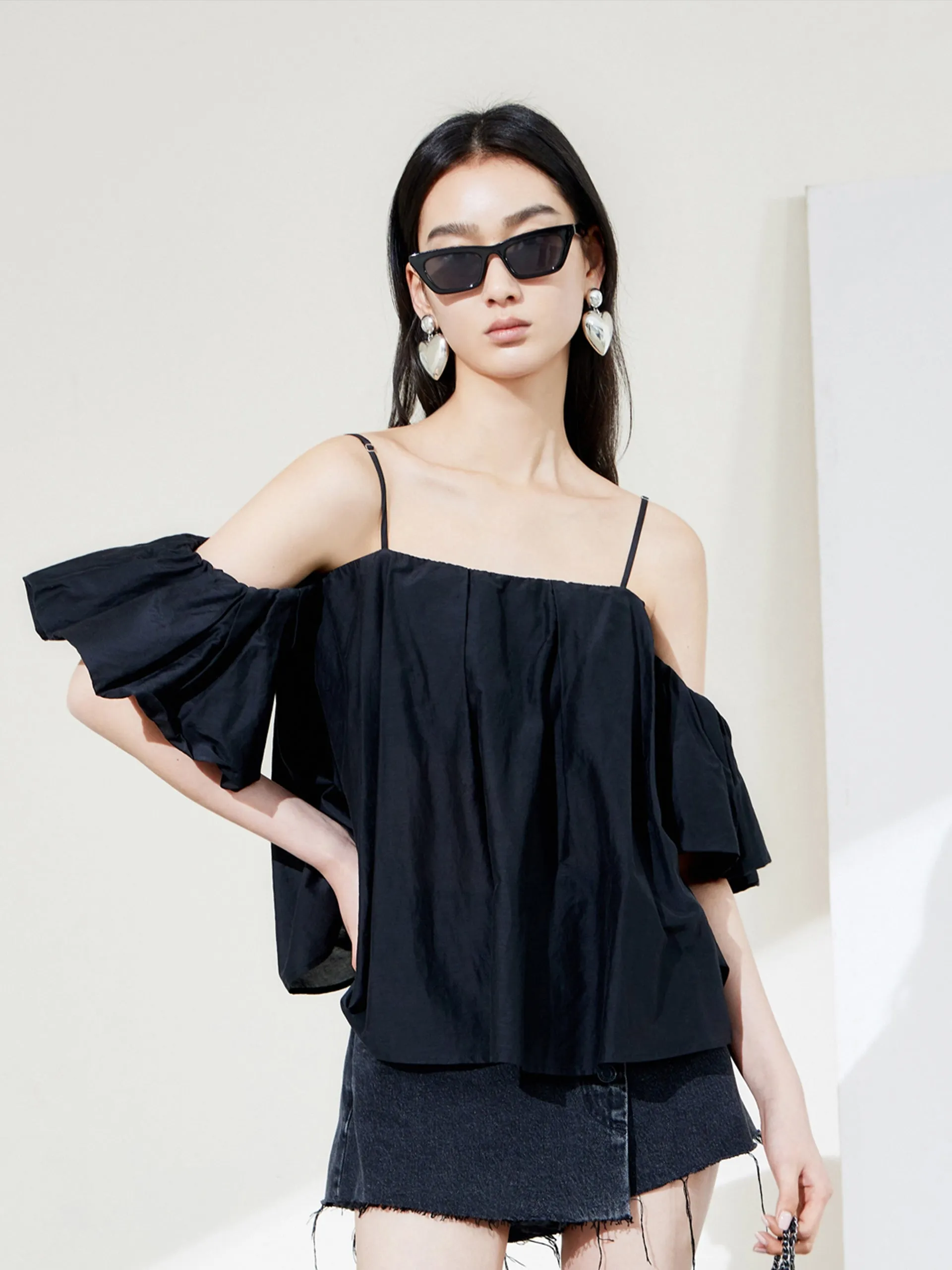 Airflow Ventilation System Open Shoulder Cami Top