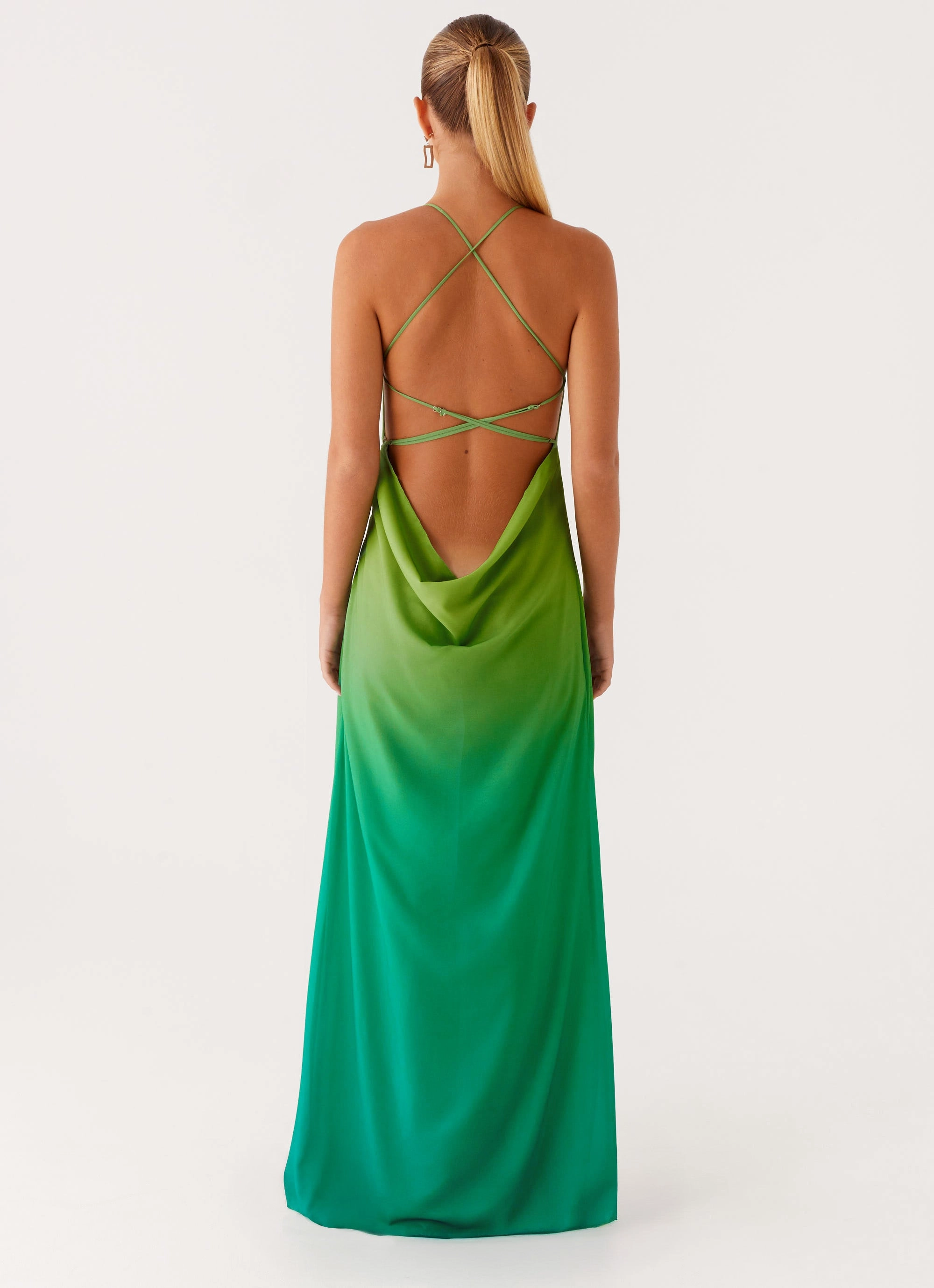 Dreamy Simplicity Happy Fit Opposites Attract Maxi Dress - Green Ombre
