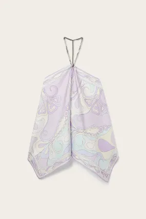 Orchidee Print Chain Top High-End Look Geometric Print