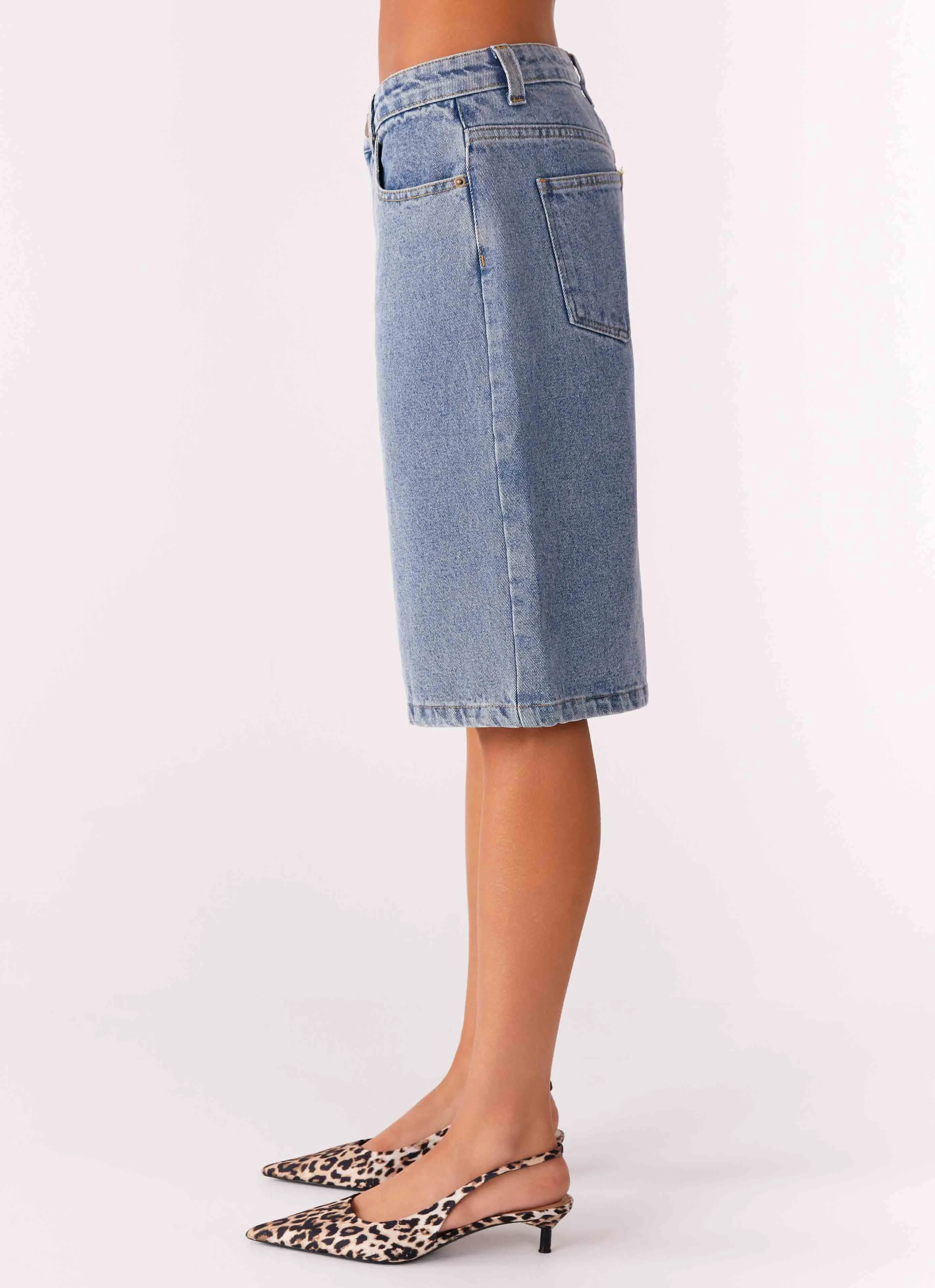 Polished Look Lightweight Morning Stroll Durable Orleans Denim Jorts - Blue
