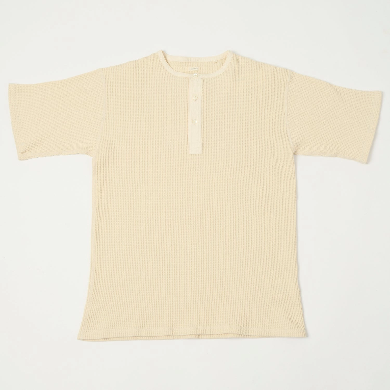 Smooth Seam Technology Chill Style Nanamica Henley Neck Thermal T-Shirt - Natural