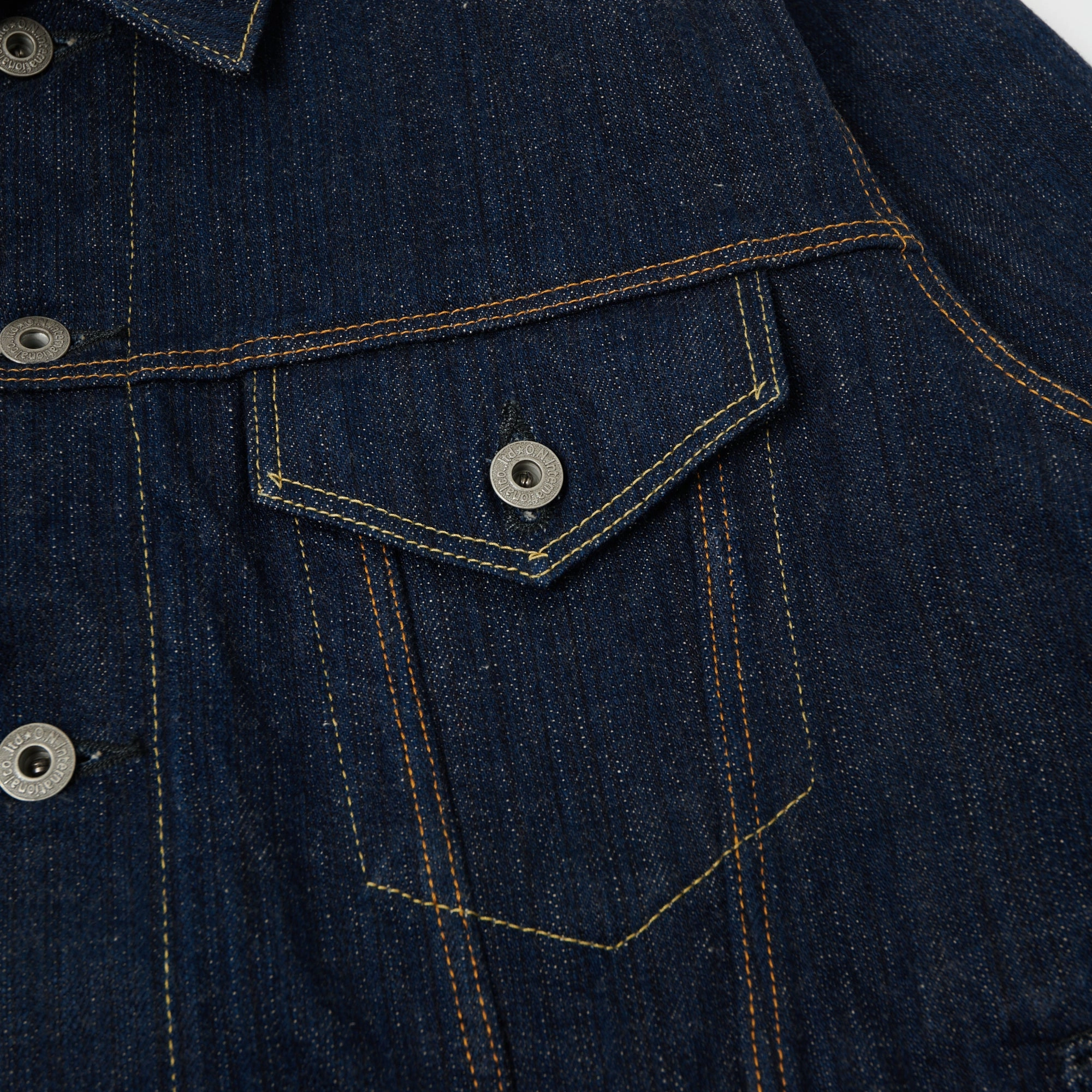 ONI Denim 02525P-SHM 'Kiwami' Semi Hand Made 16oz Type III Denim Jacket - Rinsed Windproof Barrier Quality