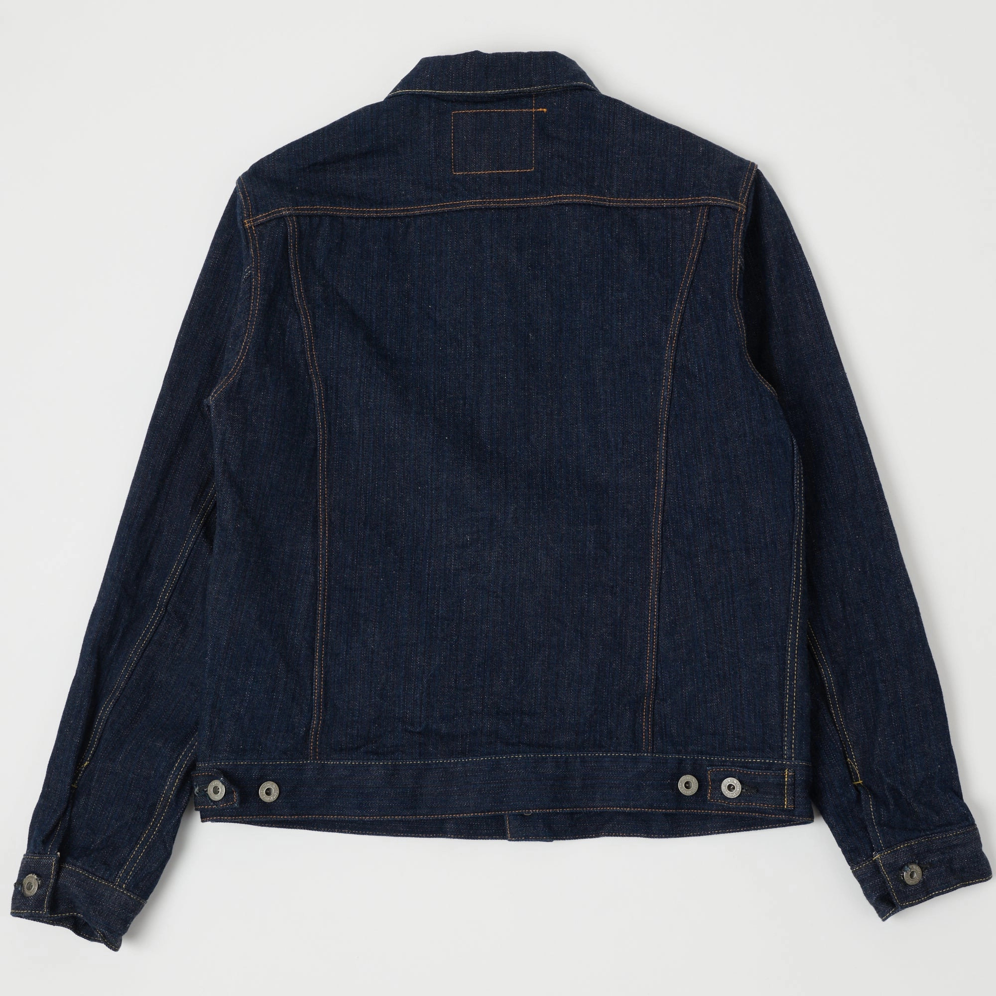 ONI Denim 02525P-SHM 'Kiwami' Semi Hand Made 16oz Type III Denim Jacket - Rinsed Trendy Jacket Design Threat