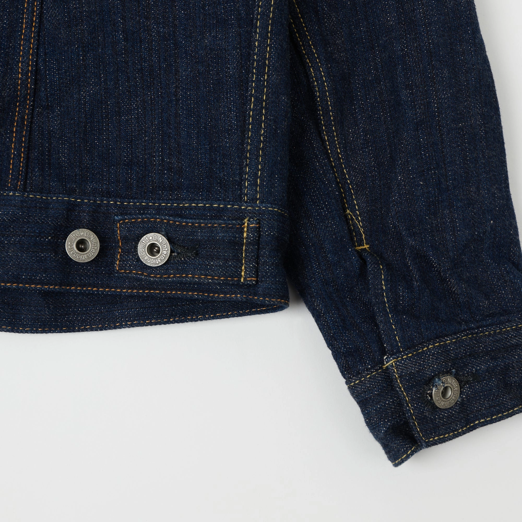 Travel Friendly aesthetically pleasing ONI Denim 02525P-SHM 'Kiwami' Semi Hand Made 16oz Type III Denim Jacket - Rinsed