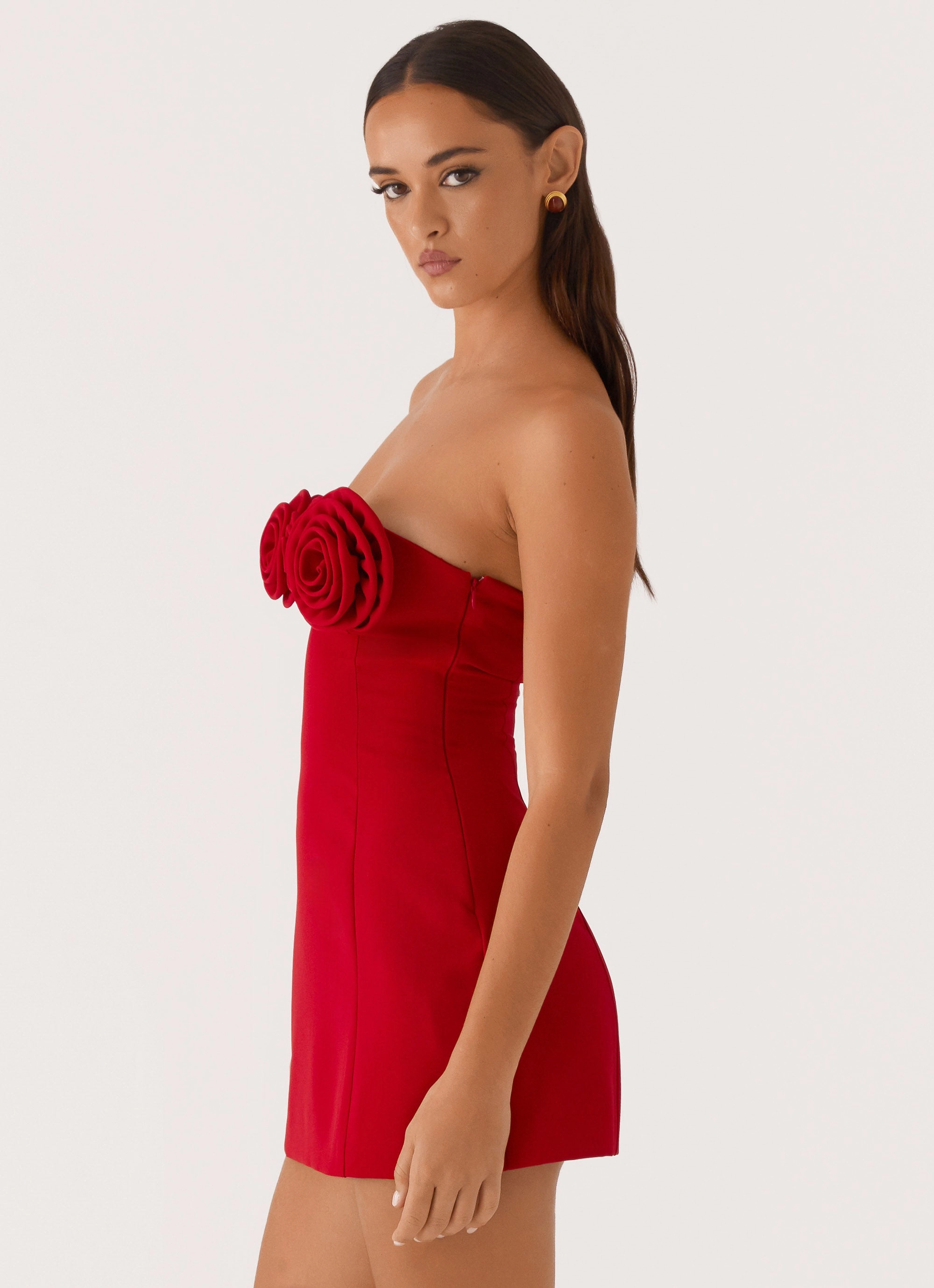 Travel piece Patsie Strapless Mini Dress - Red