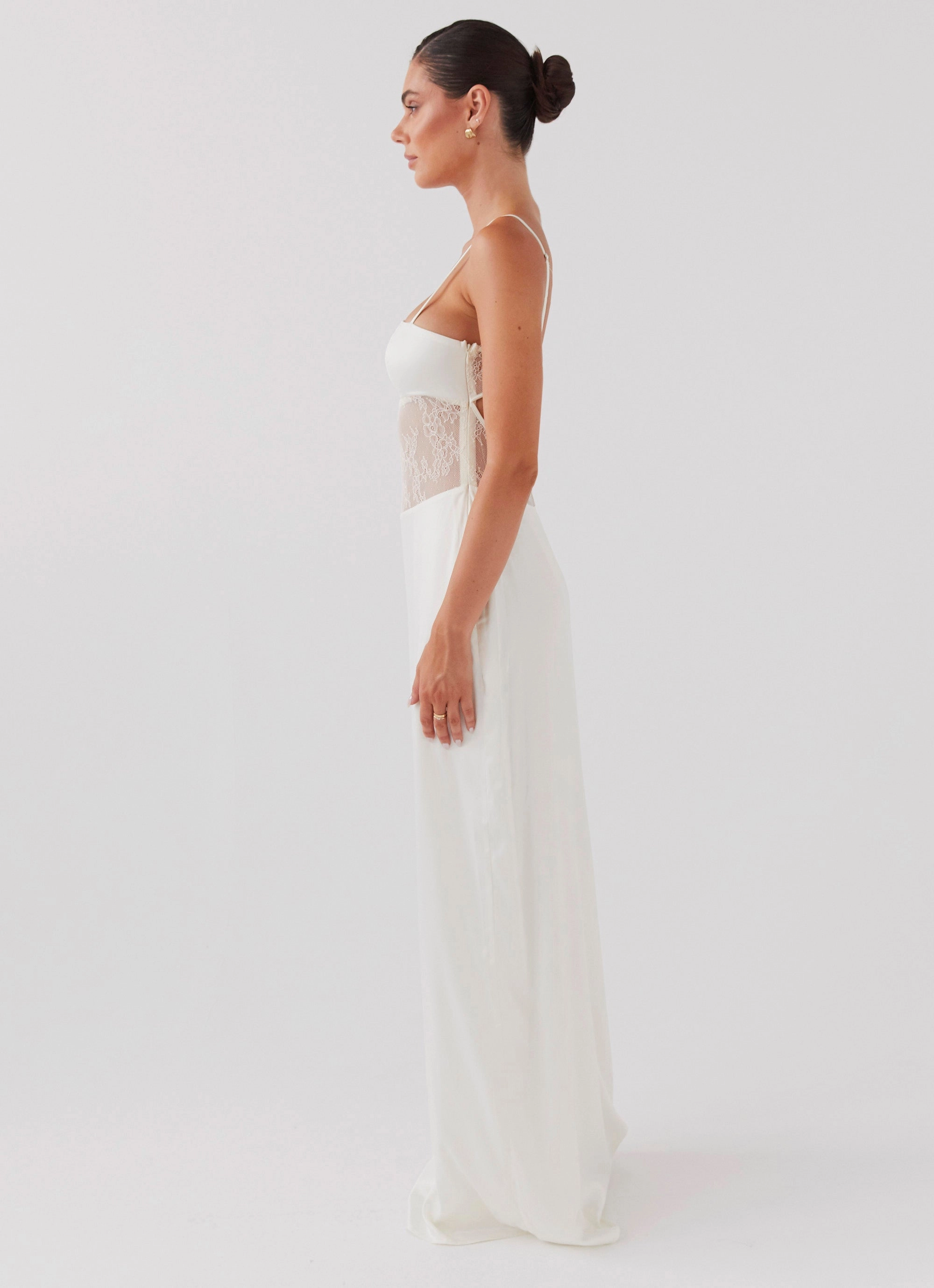 Autumn Ready Palais Royale Lace Maxi Dress - Antique