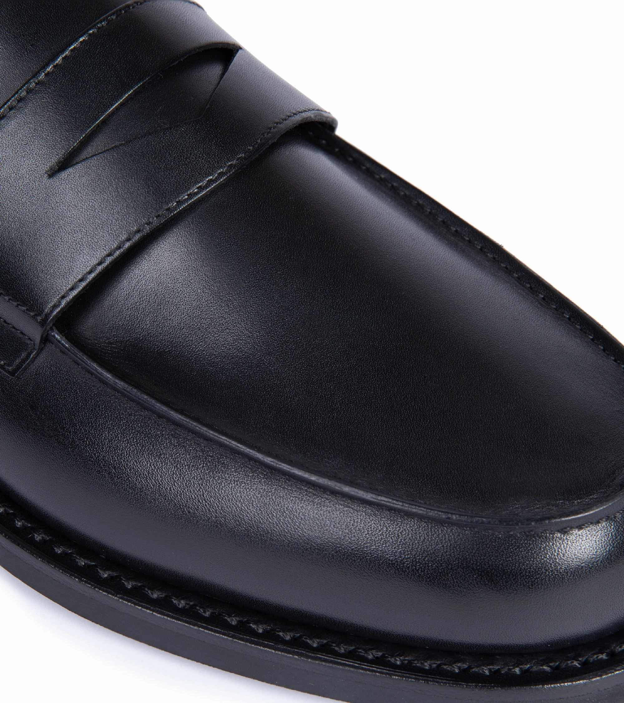 Paraboot Adonis Leather Loafer: Noir Evening Mode Elegant Finish