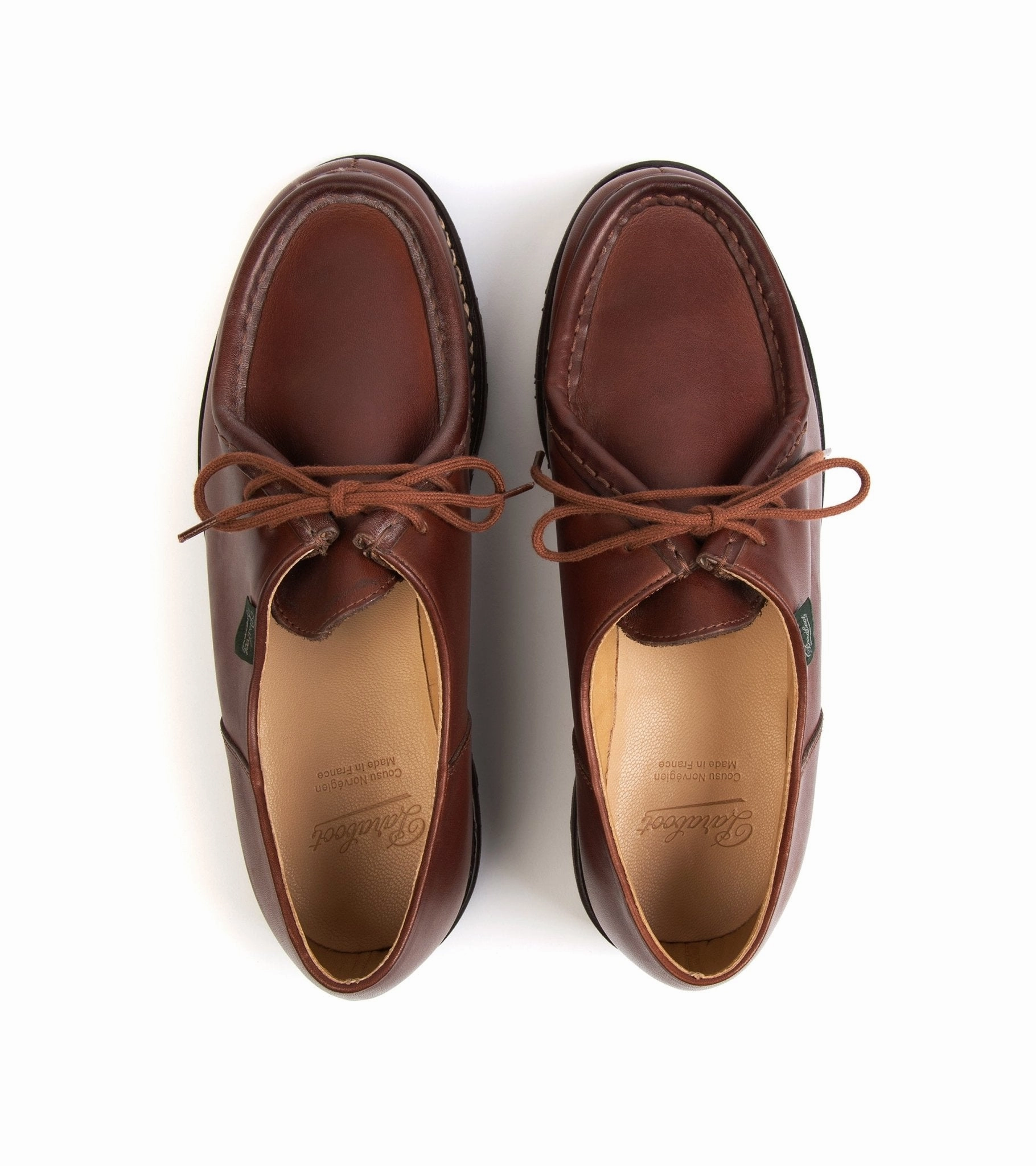 Paraboot Michael Leather Shoe: Marron Bride Pair