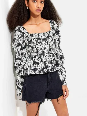 Essential Wardrobe Include Silk Smocked Detail Top