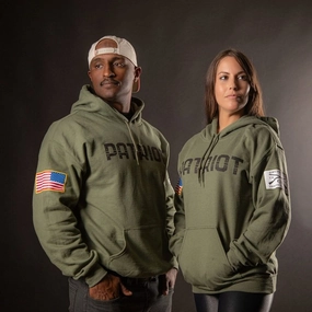 Patriot Hoodie - Military Green Warm Hues