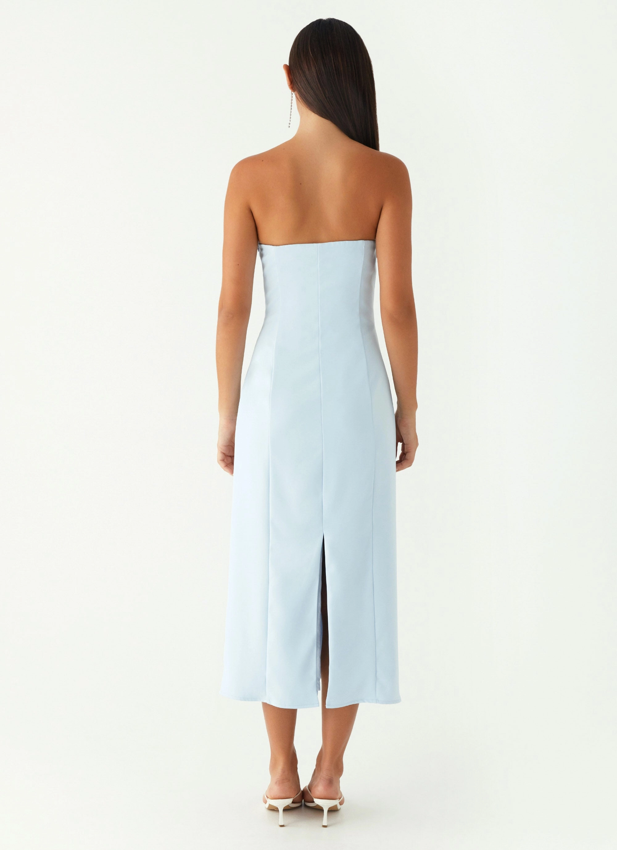 Patsie Strapless Midi Dress - Blue Easy Match