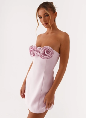 Patsie Strapless Mini Dress - Pink Chill Fashion Style Option