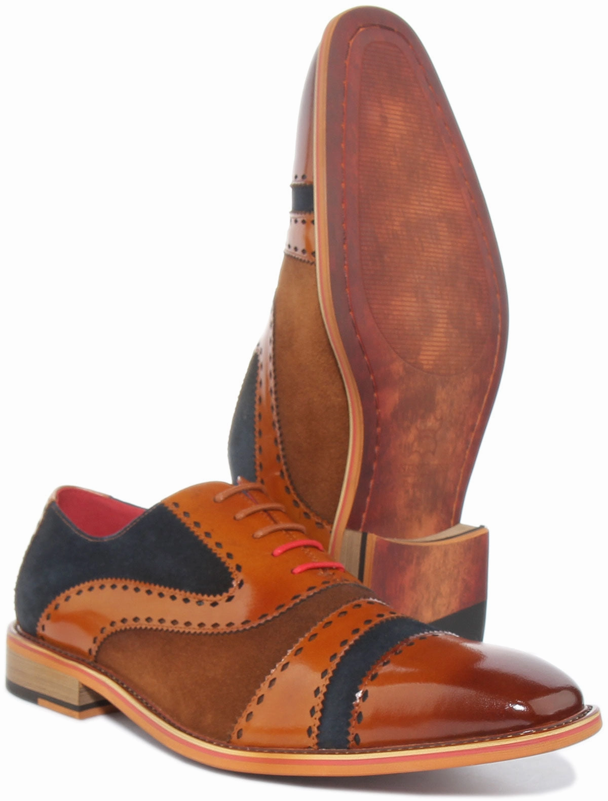 Justinreess England Ollie In Brown Blue For Men Matte Line Winter Warm