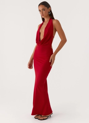 Soft Air Dedicated Maxi Dress - Red