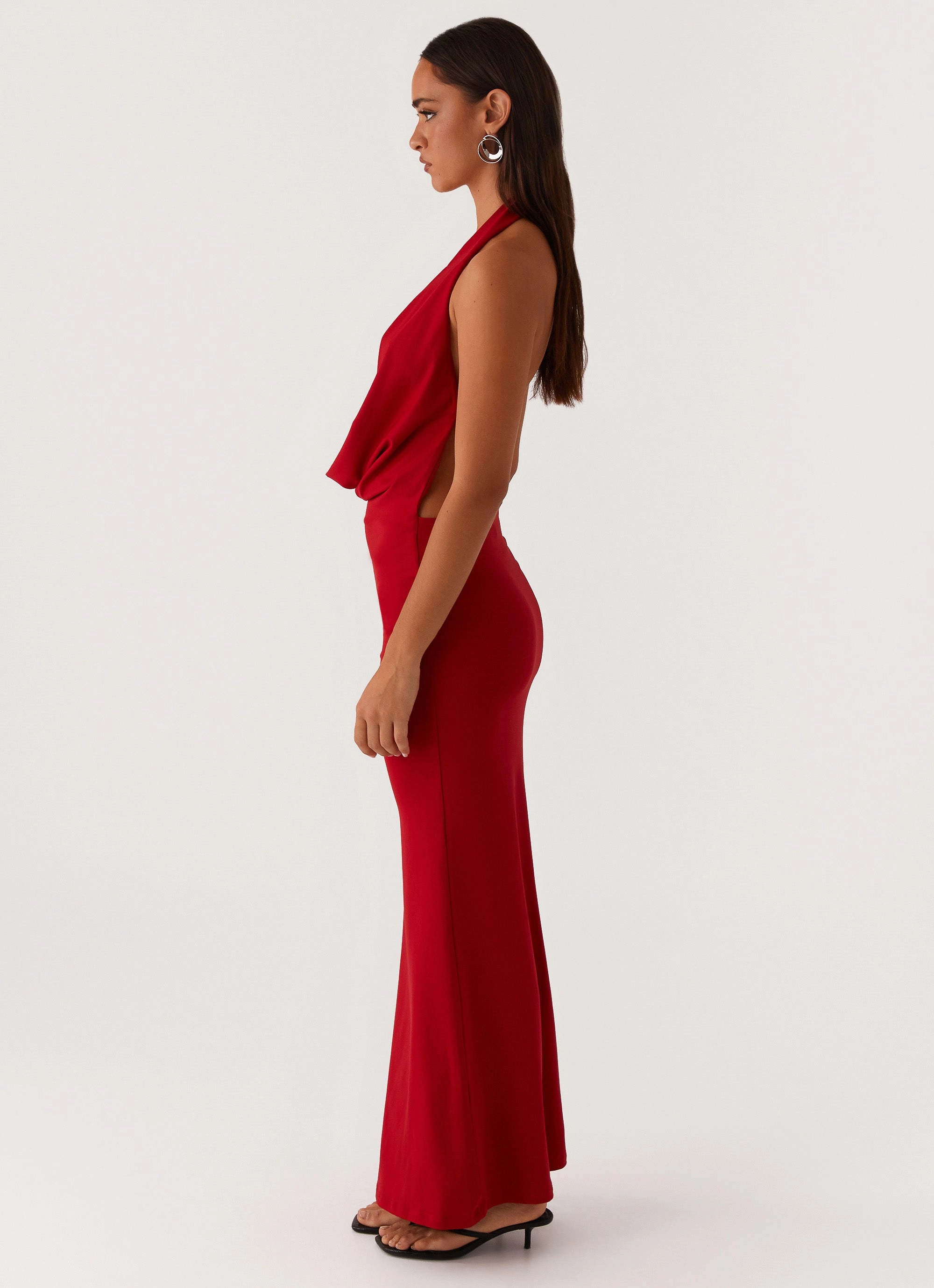 Light Cloud Rose Flush Dedicated Maxi Dress - Red