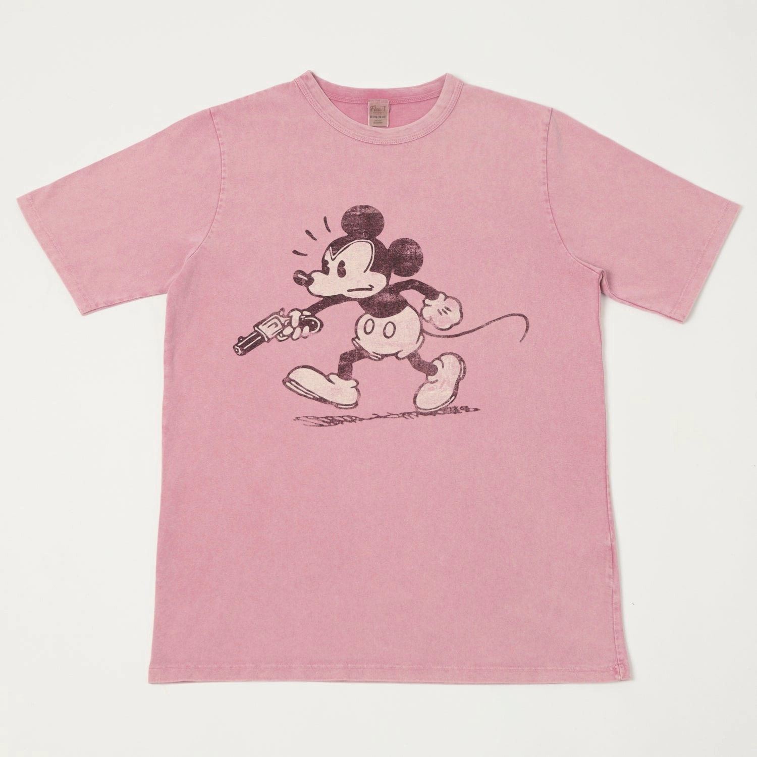 Flea-T 1950s 'Rebel Mickey' T-Shirt - Pink Versatile Option Lightweight Construction