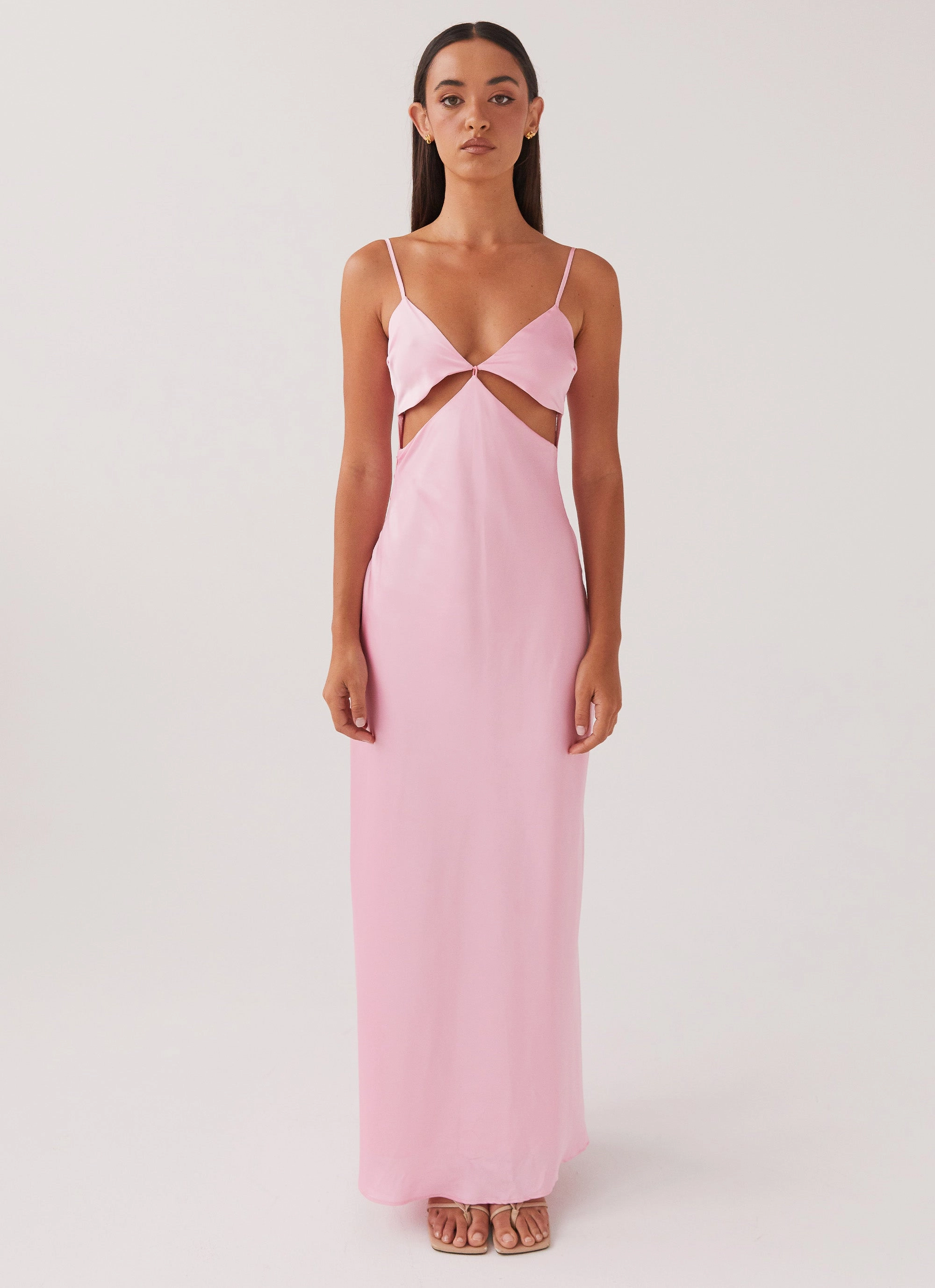 Casual Elegance Gender Free Pretty In Pink Maxi Dress - Rose Quartz