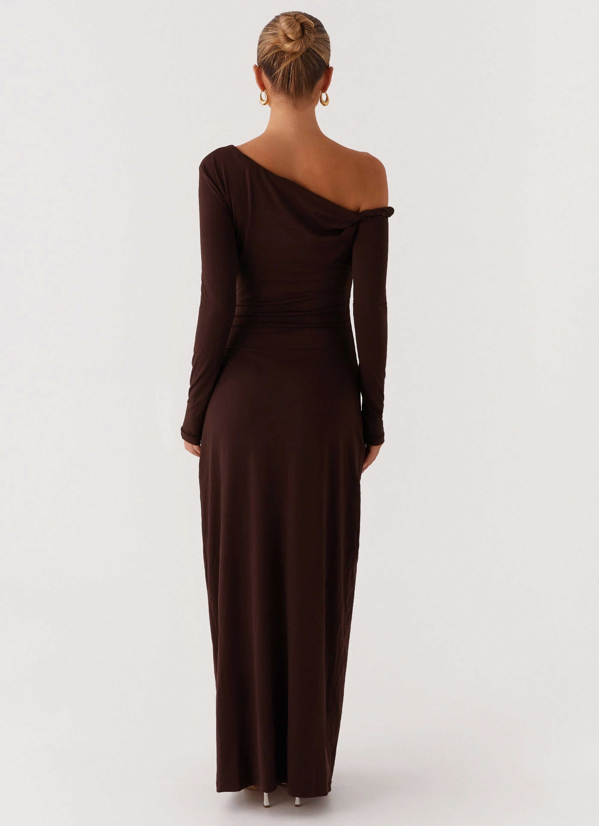 Urban Touch Contrast-Piping Jordana Twist Maxi Dress - Brown