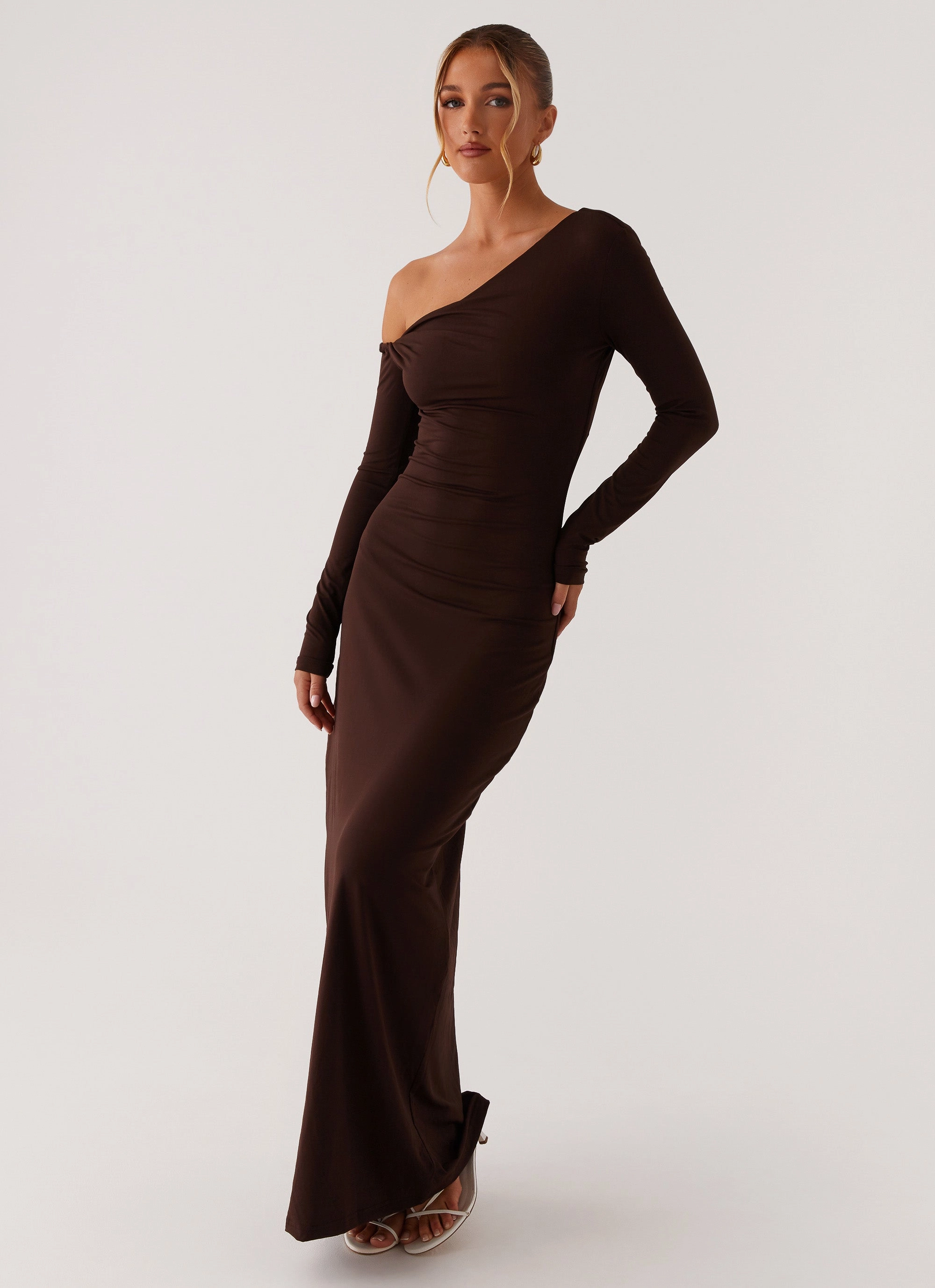 Perfect For Work Jordana Twist Maxi Dress - Brown