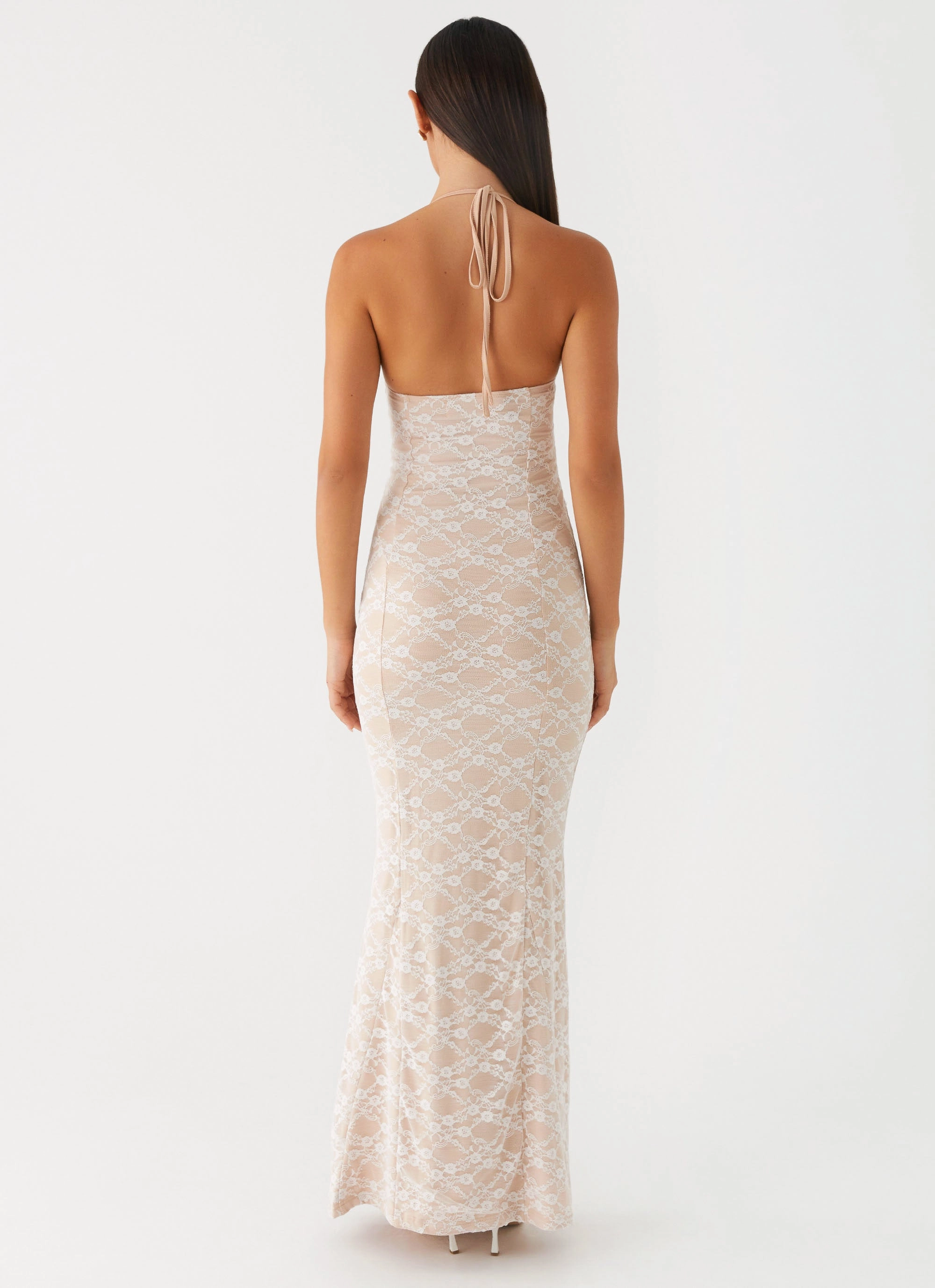 Jolina Lace Maxi Dress - White Trendy midi dress Day Romance